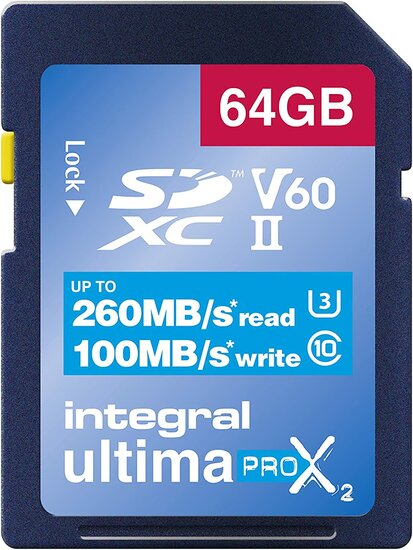 Integral SDXC UltimaPro X2 64GB 260 MB/sec
