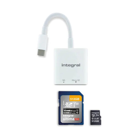 Integral Dual-Slot USB-C 3.2 Kaartlezer