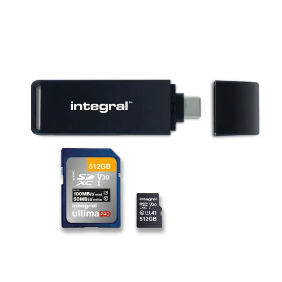 Integral Dual-Slot USB-C 3.1 Kaartlezer