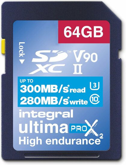 SDXC UltimaPro X2 64GB 300 MB/sec