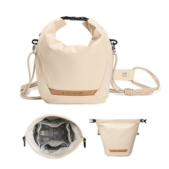 K&F Camera Sling Bag 6L beige